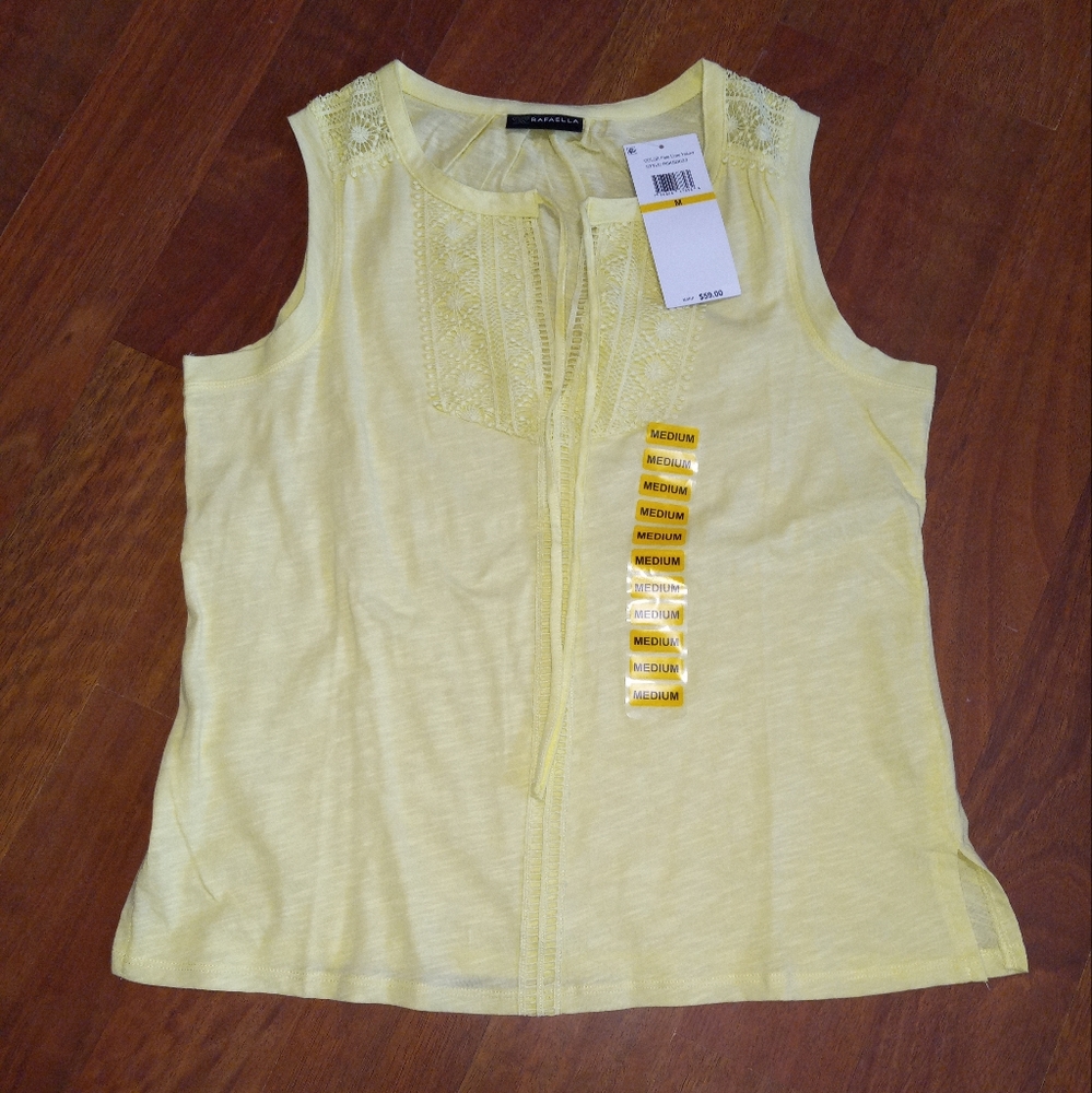 NEW Yellow Sleeveless Top